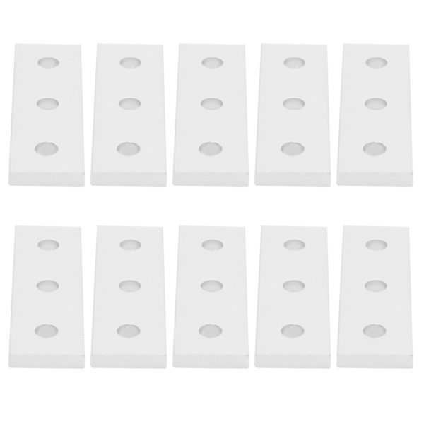 10 stk aluminium flad koblingsplade flad lige reparationssamlings plade 2020-3 huller