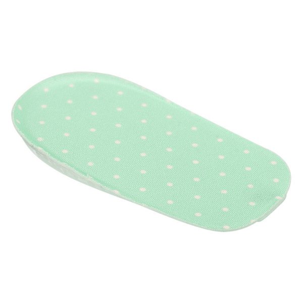 1,5 cm silikonegel hælsåler Højdestigning Fod Orthotic Arch Support Hælskydd Grøn