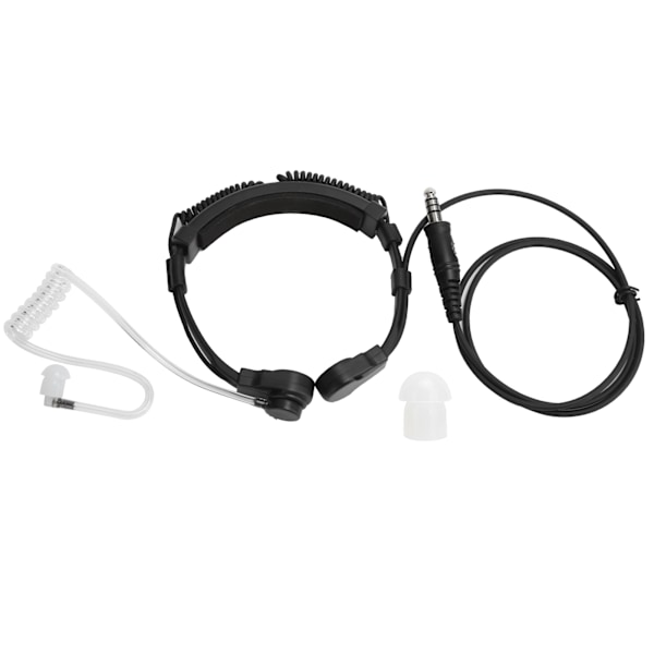 Teleskopisk Hals Vibrationsmikrofon Hörlur Headset för Walkie Talkie Radio