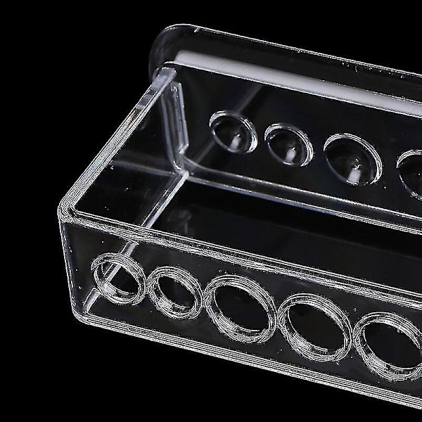 Klar Plast Prøverørstativ - 6 Hull Stativ for Laboratorietester