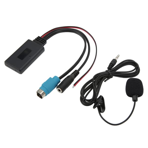 Bilstereo Bluetooth 5.0 Inngangskabel Lyd Musikkadapter med Mikrofon Erstatning for Alpine KCE‑236B for Android Smartphone Samtaler
