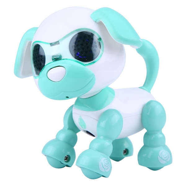 Robot Hund Kæledyrslegetøj Smart Kids Interaktiv Gående Lyd Hvalp LED-pædagogisk Gave (Grøn)