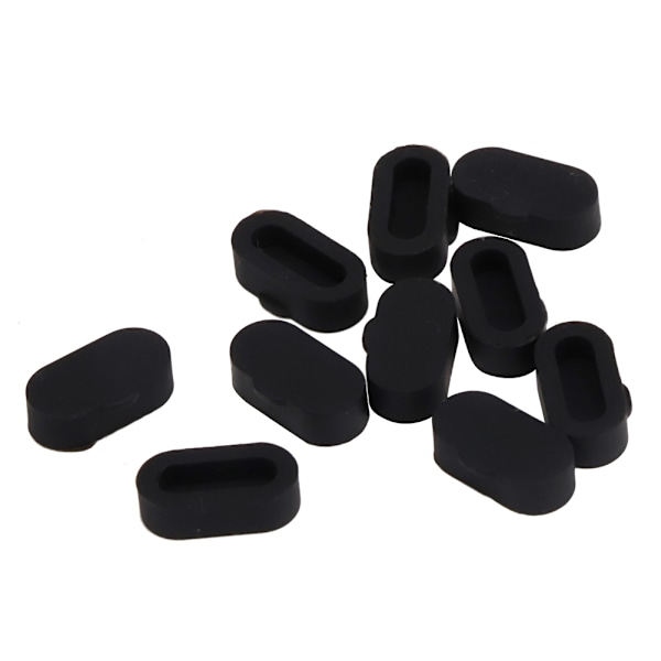 10st/set Silicone Anti Dust Plug Cover Cap Protector Fit for Garmin Fenix5 5s 5x S60 Smart Watch (Black)