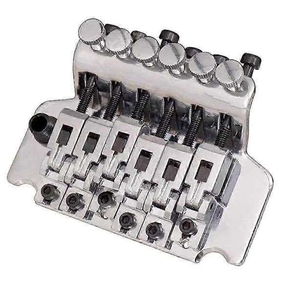 Elgitarr Dubbelvibratorbrygga Vibratosystem Gitarr Dubbelvibratorbrygga Strängplatta Silver