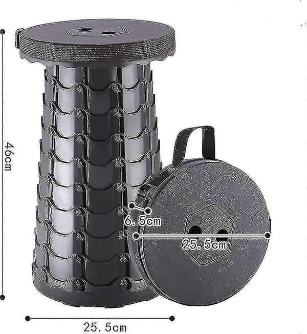 Bærbar sammenleggbar stol, justerbar teleskopkrakk, egnet for barn