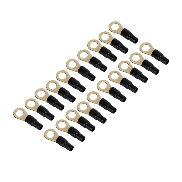 20 st 4GA Kabelskopplingar Koppar Ring Kabelterminaländar Koppling för Distributionsbox Fordon