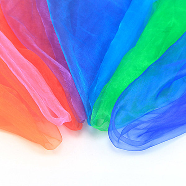 10st Random Children Small Candy Color Scarves Kids Performance Dance Scarves