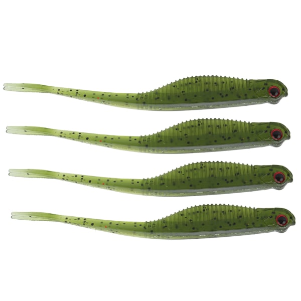 Luya flerfarget gaffelhale myk lokke 130mm/7g fiske agn kunstig agn fiskeutstyr grønn