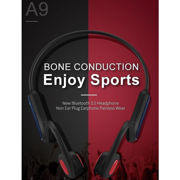 Bone Conduction hörlurar, Bluetooth trådlösa hörlurar Black