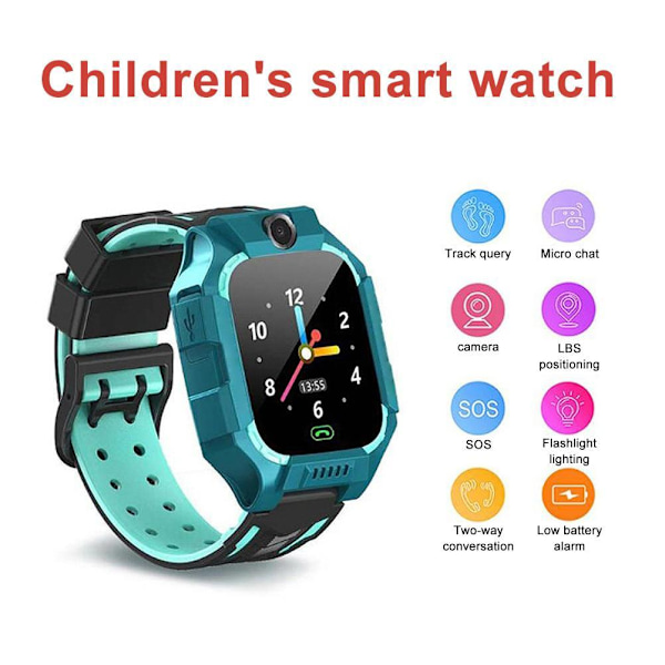 Vandfast Smartwatch til Børn med To-vejs Opkald, SOS, Kamera, Aktivitetsmåler - Perfekt til Ferie, Jul og Fødselsdag