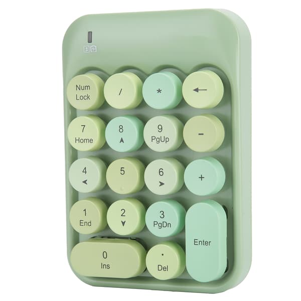 AJAZZ Wireless Numeric Keyboard Chocolate Keycap for Game Direction Switching AK18 2.4G Green