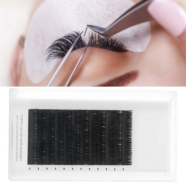 0,20 mm bärbar makeup lösögonfransar Ögonfransförlängning ympning lösögonfransar (J Curve) 9 mm