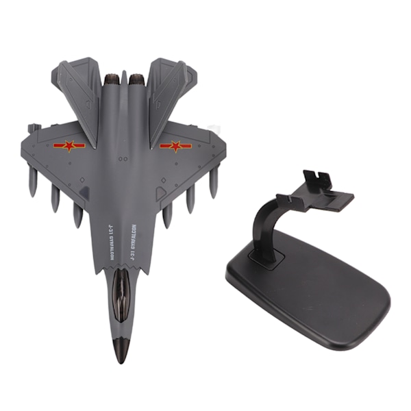 J 31 kinesisk fighter modell hög simulering Pull Back funktion fighter modell leksaker med lätt musik för barn presenter leksaker grå