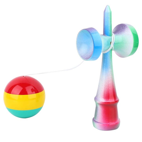 Japansk traditionell leksak trämålad boll Kendama barnsportspel