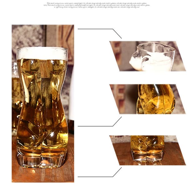 Kropsformede Shotglas til kvinder og mænd, kropsformet glaskop til vodka, whisky, øl