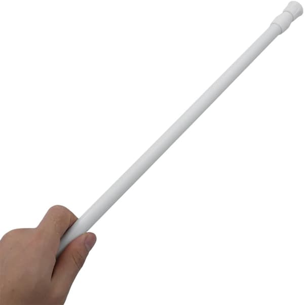 st borefrie miniteleskopstenger justerbare jerngardinstenger hvite multifunksjonelle design