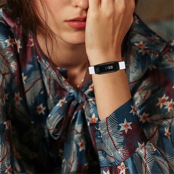 Kompatibel med Xiaomi Mi Band 7 klockarmband i elastisk nylon - Vit Vit white