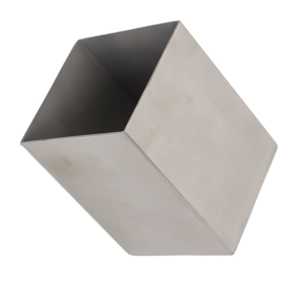 Pen Cup 304 Stainless Steel Pen Holder Thicker Durable Rectangular Pen Cup for Office Home School Desktop Silver