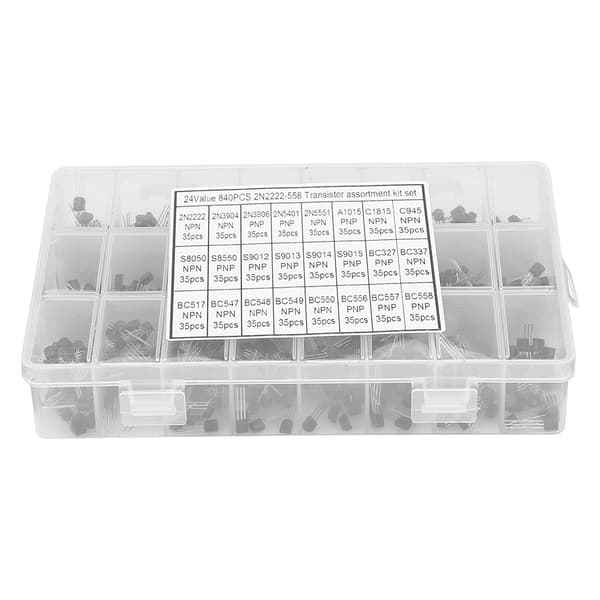 840 stk. NPN PNP til 92 2N2222A-BC558 Transistor Sortiment DIY Kit