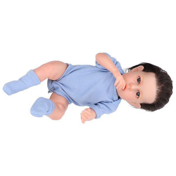Reborn Baby Doll 12 tums mjuk silikon naturtrogen nyfödd docka för barn Present för 3 år (silikonpojkedocka)