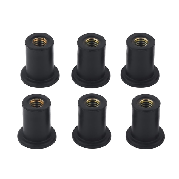 6pc M4 Durable Rubber Well Nuts Windshield Bolts for Motorcycles Kayak Canoe Boats