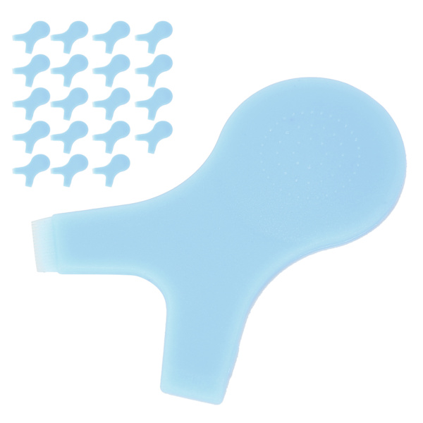 20 stk Øjenvippe Løftebørste Y-form Øjenvippetransplantationskam Curler Anti-Slip Lash Perming Tool (blå)