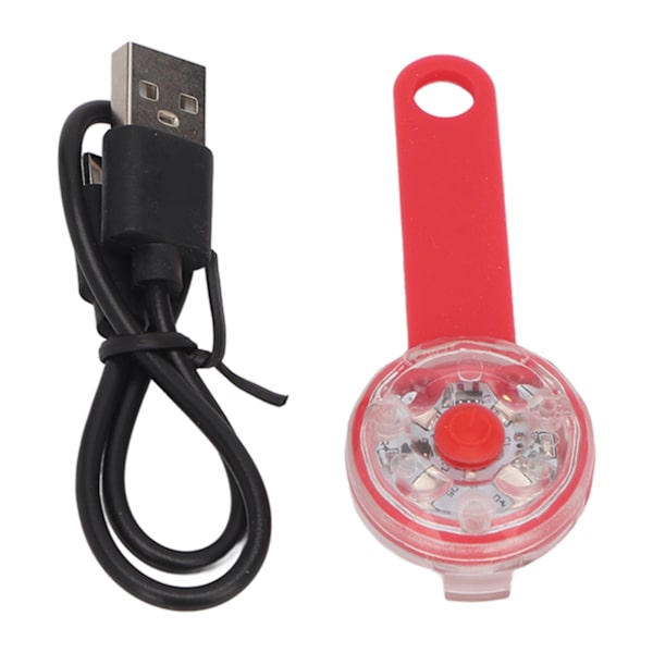 LED hundljushänge USB uppladdningsbar IPX7 vattentät 3 ljuslägen hundhalsbandslampa för husdjursväska Cykel Röd