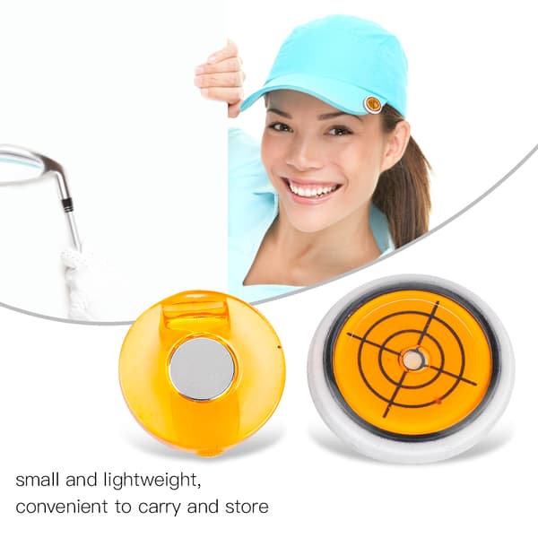 Magnetisk Golfbollsmarkör Plast Hattklämma Orange