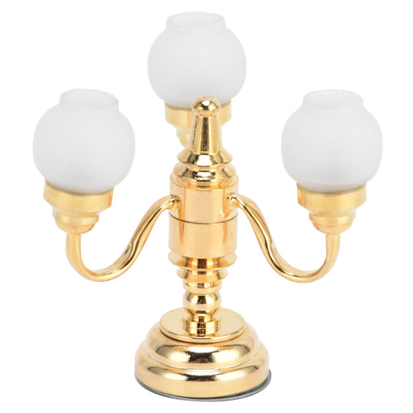 1:12 Dukkehuss Lysekrone Miniature Elegant LED Loftlys Dekoration