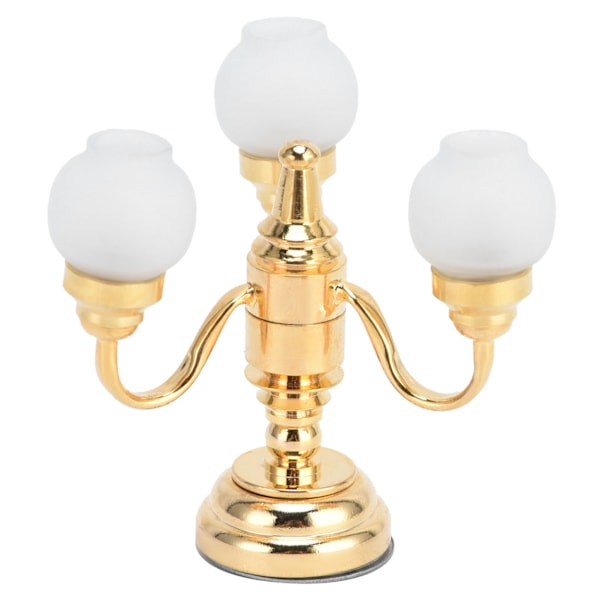 1:12 Dukkehustaklampe Miniatyr Utsøkt Elegant LED-taklysdekorasjon