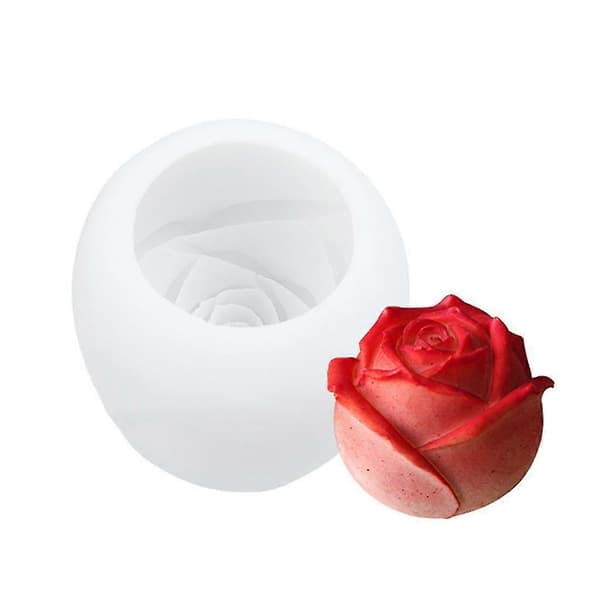 3D Ystävänpäivä 3D Ruusukukka Silikonimuotti DIY Fondant Sokerivanukasmuotti[LD]