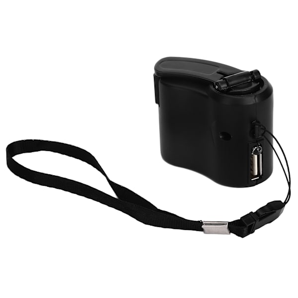 USB Handvev Telefonladdare Bärbar Hand Power USB Laddare för Outdoor Vandring Camping Svart