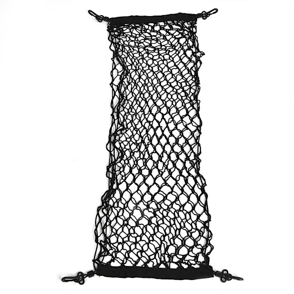 Universal bil bagagerumsnet med dobbelt lag, mesh opbevaringslomme organizer