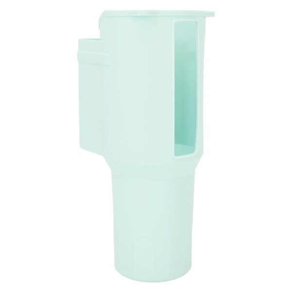 Kopp silikonstövelfodral med fickkedjerem Flexibel mjuk silikon vattenflaskhållare för 40 oz kopp grön