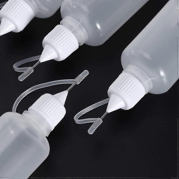 10 stk. plastikflasker med dyser, præcisionsapplikator, klemflasker til limfarve, 20 ml