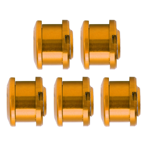 5 stk enkle kjedebolter Veivsatsmutter Aluminiumlegering Kjedehjulsskruer for Mountainbike Gull