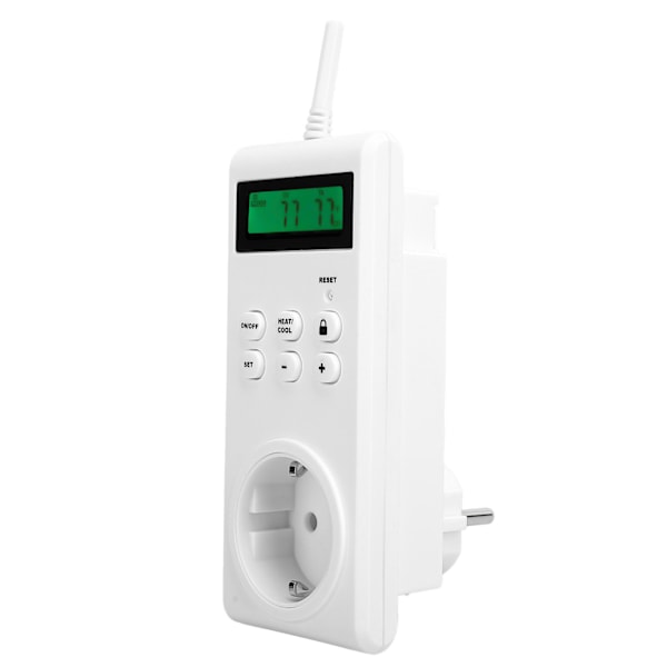 TS-3000 Lämpötilansäädin LCD Termostaatti Langattomalla Pistorasialla Huoneen Jäähdytykseen Lämmitykseen EU 230V 16A 50Hz 3680W Maksimi