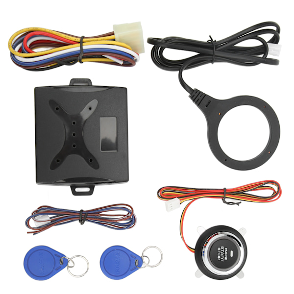 Bil Push-to-Start tändsats Smart Engine Start Stop Button Keyless Go System Universal för 12V-fordon