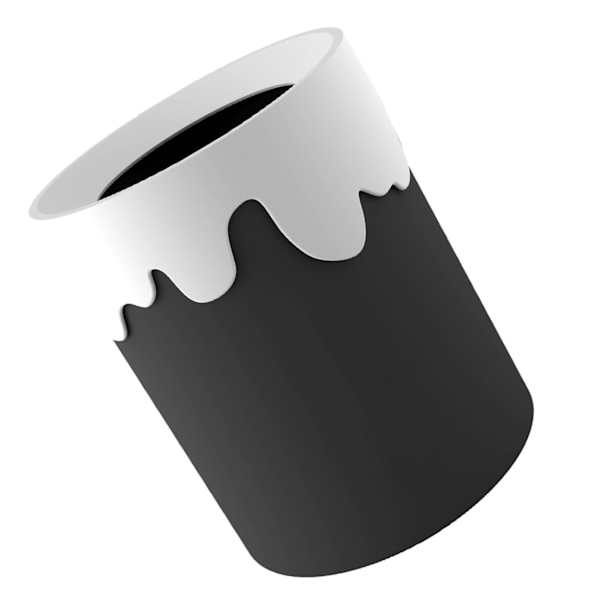Soptunna Desktop förvaringskorg Mini Cover Papperskorgen Hem trasig resistent avfallstunna Vit