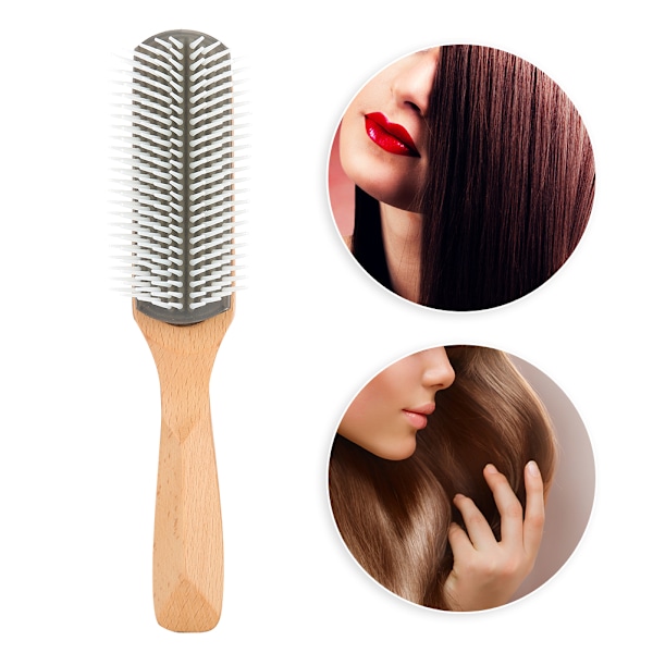 Nio rader kamma hår hårbotten massage kamma hår styling Frisör hår kam hår borste