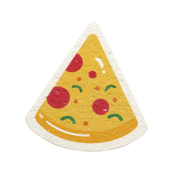Söpö piirretty painatus Kompressoidu selluloosa Sieni Pesusieni Keittiön puhdistusvarusteet pizzan pesuun