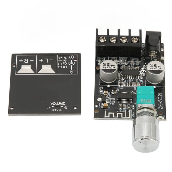 Digital effektforsterkerkort Bluetooth 5.0 Mini stereoforsterkermodul med bryter og justerbart volum