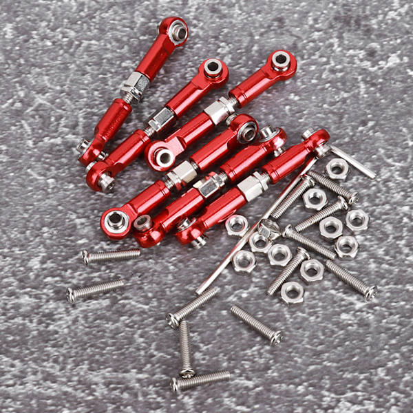 6 stk metall dragstang fjernkontroll biltilbehør for Wltoys 1/18 A959 RC bil