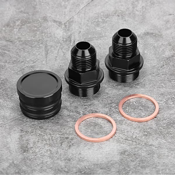 Catch Can Rear Block Vent Plug & Fitting M28-10AN Passar för Honda B16 B18C