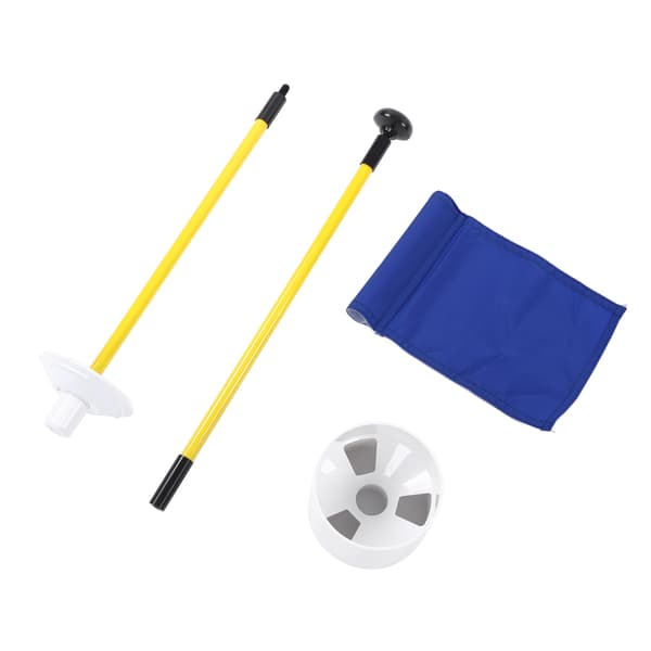 Training Golf Hole Pole Cup Flagstick Removable 2-Section Golf Putting Green Flagstick Blue