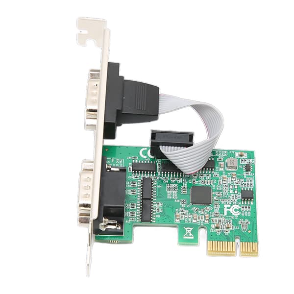 PCIE Serielt Kort Minus40 til 85℃ 2 Port PCI Express X1 til DB9 COM RS232 Konverter Adapter Controller til Windows