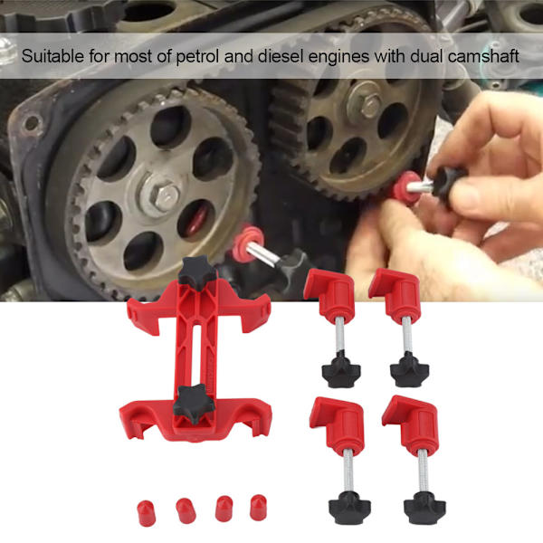 Universal Dobbelt Cam Clamp Kamaxel Kæde Hjul Låsende Motor Timing Tool Kit