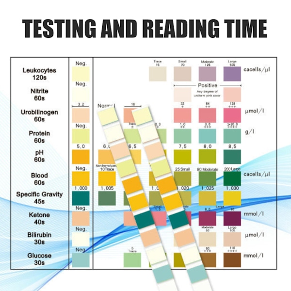 1 flaska 100 st urintestremsor 10 parametrar reagensremsor för urinanalys för att övervaka kroppshälsonivåer