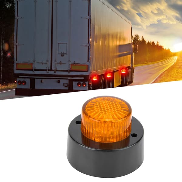 24V mini rund sidemarkeringslyssignal Indikatorlampe til trailer (gul)