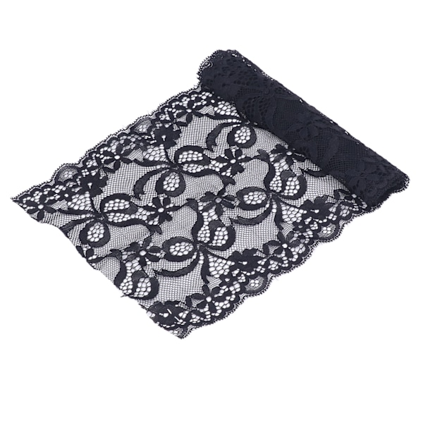 Spetsband 19cm Brett 10 Yards Lägg Till Elegans Bra Elasticitet Säker Användning Enkel Hantering Lägg Till Elegans Klädtillbehör Svart